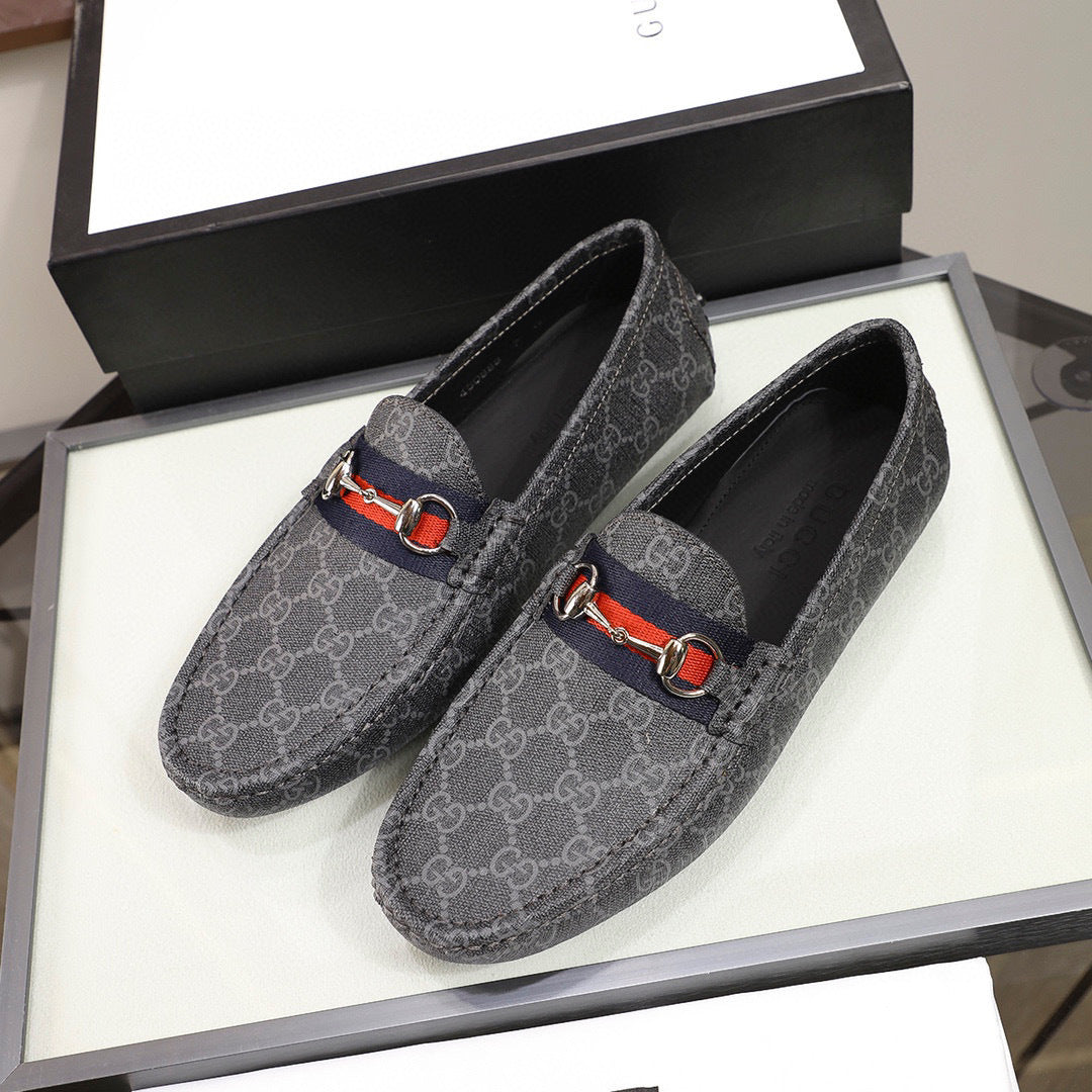 Signature Pattern Loafers – Web Detail with Classic Horsebit Accent